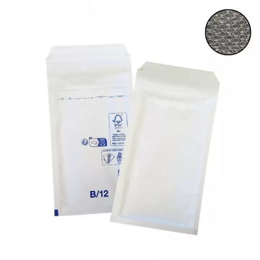 Enveloppe bulle Eco B/2 blanc 140x225mm - Carton de 100