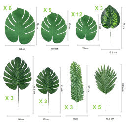 Feuilles Tropical artificielles x44