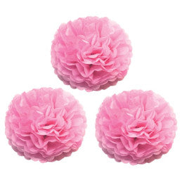 Fleurs de décoration roses, 20 cm × 3 – Par 18