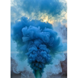 Lot de 6 Fumigènes à poser Bleu 200x35 mm - Allumage par mèche (Usage extérieur)