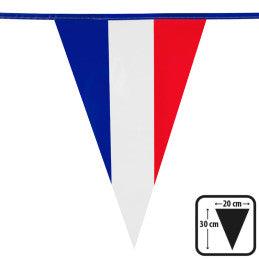 Guirlande 20 fanions PE 30x20 cm - Par 24