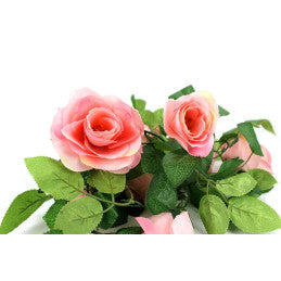 Guirlande 2,30 m Rose artificielle