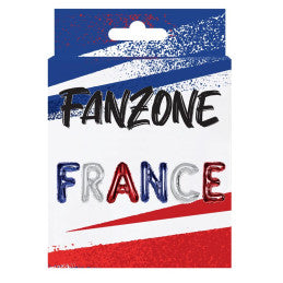 12 Guirlande Foil FRANCE Lettres H 35 cm - Décoration Tricolore
