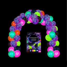 Kit 40 Ballons Fluo Néon UV 30cm - Par 6