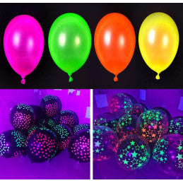 Kit 40 Ballons Fluo Néon UV 30cm - Par 6