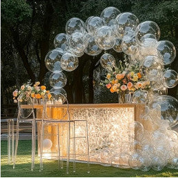 6 Kit de 40 Ballons Bubbles Transparents - 3 Tailles