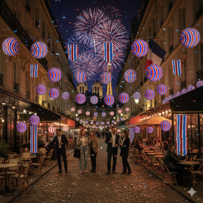 Lampion Ballon 22 cm Tricolore CDA