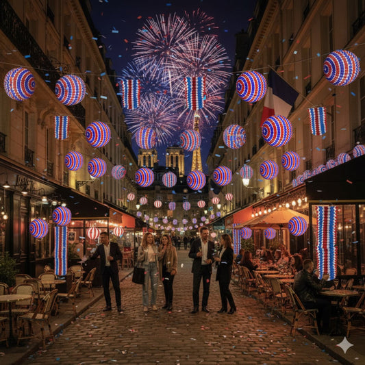 Lampion Ballon 22 cm Tricolore CDA