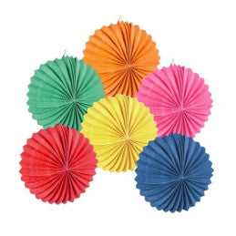 12 Lampions ballon 22cm uni - 6 coloris assortis
