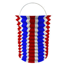 Lampion cylindrique 16cm TRICOLORE