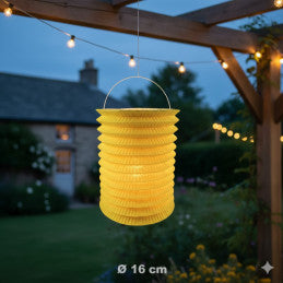 Lampion Cylindrique 16 cm Uni CDA