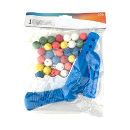 Lanceur Plastique avec 30 Boules Papier Multicolores
