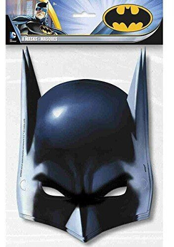 Set de 8 masques Batman plat PPR - adulte, adolescent et enfant
