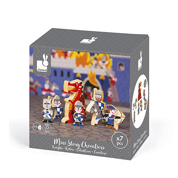 Mini Story Chevaliers – Set 7 pièces en bois – Janod