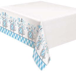 Nappe PE Éléphant Florale Rose et Bleu