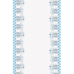 Nappe PE Éléphant Florale Rose et Bleu