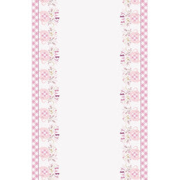 Nappe PE Éléphant Florale Rose et Bleu