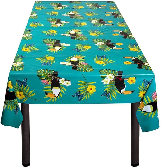 Nappe PE Motifs Festifs 120 x 180 cm - Pirate, Toucan ou Flamand Rose