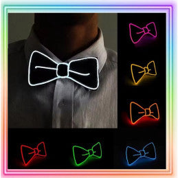 12 Noeud Papillon LED - (6 coloris assortis)
