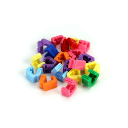 Clips fermeture de ballon en plastique couleur - Lot de 50
