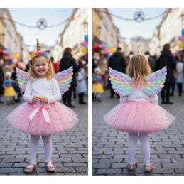 Set 6 pièces Pinky Ailes + Tutu + Tiare