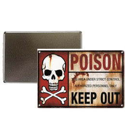 4 Plaques Métal Halloween 20x30 cm - 4 Modèles Assortis