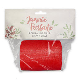 Rouleau de Tulle 8 cm x 20 m - 10 coloris au choix
