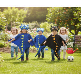 Lot de 6 / Cape + Chapeau Funny Dino - 2 Coloris Assortis