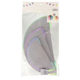 Set de 3 boules alvéolées pastel 15cm 20cm 25cm - Par 12