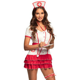 Lot de 8 Set Infirmière - Tiare + Stéthoscope + Jarretierre avec Seringue