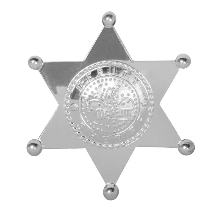 Insigne Étoile de Shérif Argentée - Déguisement Western