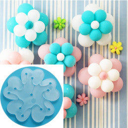 10 Supports Ballons forme Fleur 8 cm