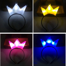 12 Tiares Couronne Princesse LED avec Pile Bouton