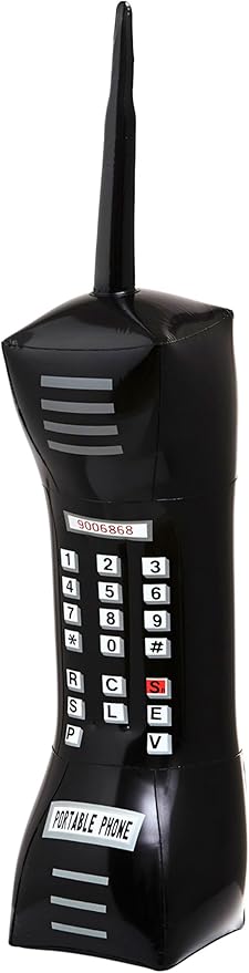 Téléphone gonflable noir 77 cm